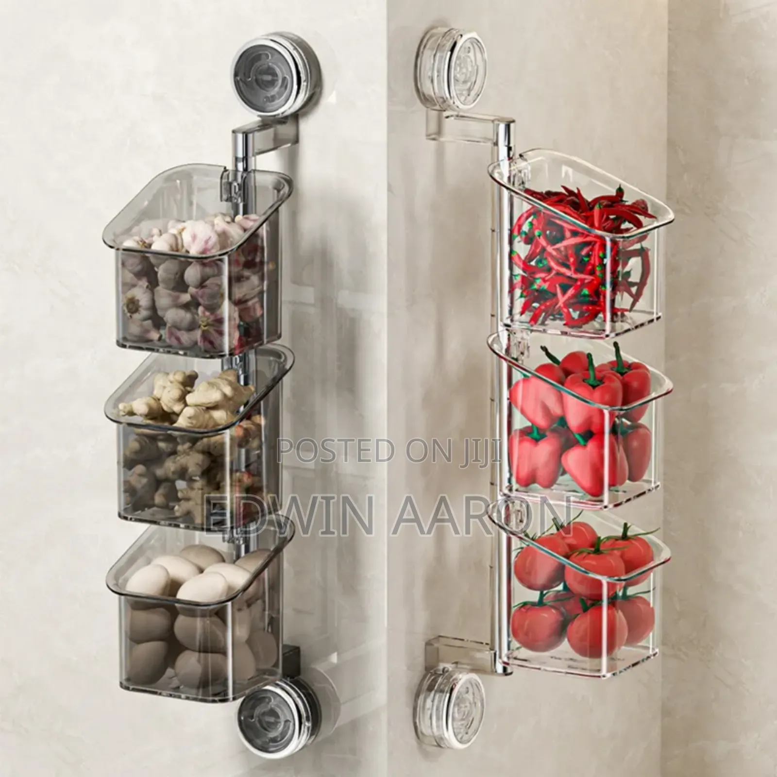 3 Tier Wall Mounted Rotatable Kitchen Rack