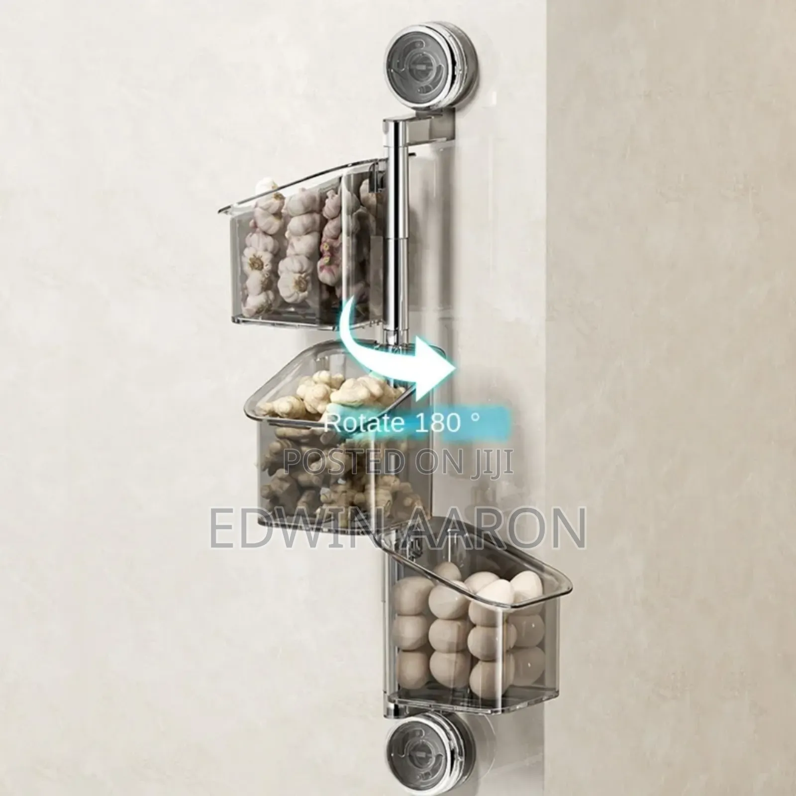 3 Tier Wall Mounted Rotatable Kitchen Rack
