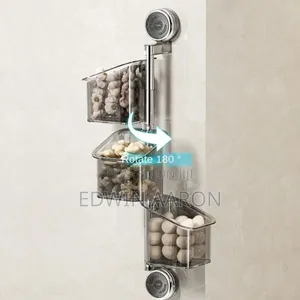 3 Tier Wall Mounted Rotatable Kitchen Rack
