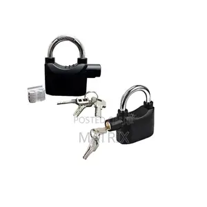 Kinbar Alarm Siren Security Padlock - Black