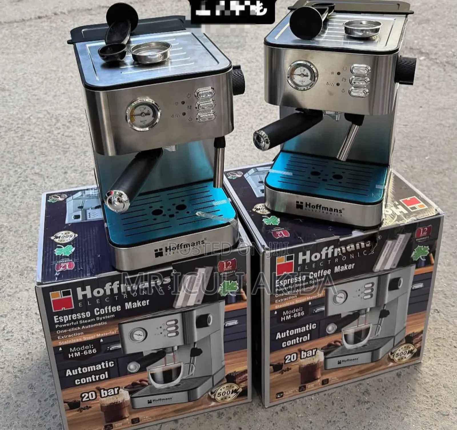 Hoffman's 20bar Pump 1500w Espresso Coffee Maker Machine