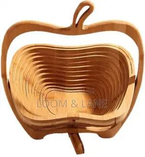 Creative Multifunctional Foldable Bamboo Fruit Bowl