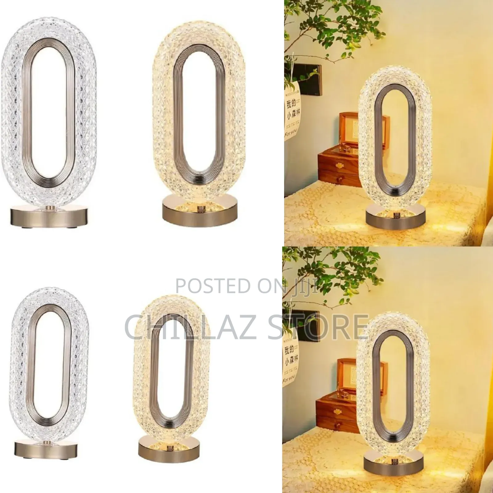 Led Crystal Oval Shaped Light.