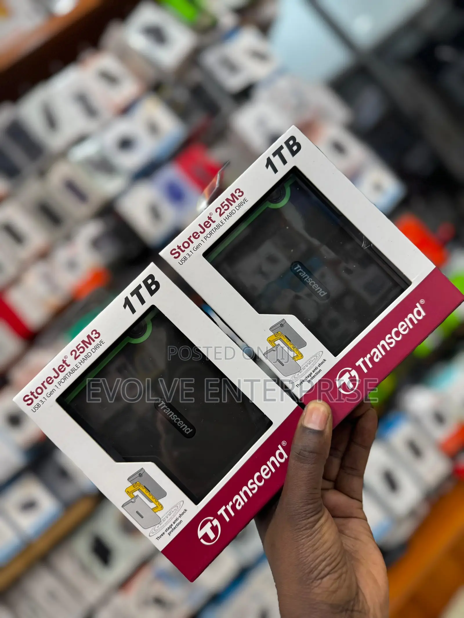 Transcend Storejet 25m3 1tb External HDD Usb3.1