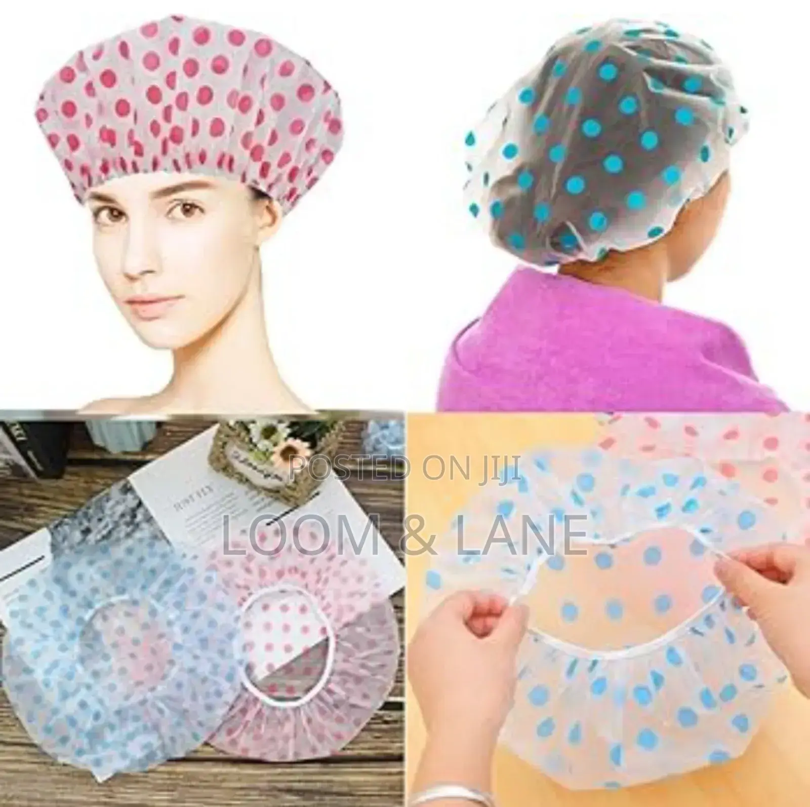 New Set of 2 Reusable Waterproof Shower Cap