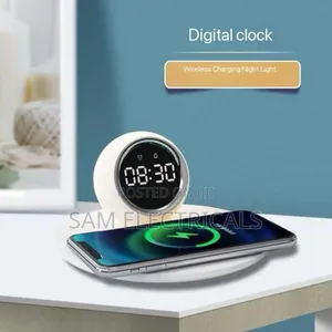 Digital Clock Wireless Charging Night Light