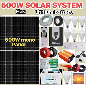 500w Solar System Full Kit Includes Lithium Ion Battery