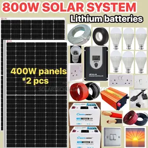 800w Solar System Full Kit Includes Lithium Ion Battery