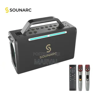 Party Portable Speaker With Dual Wireless Microphones