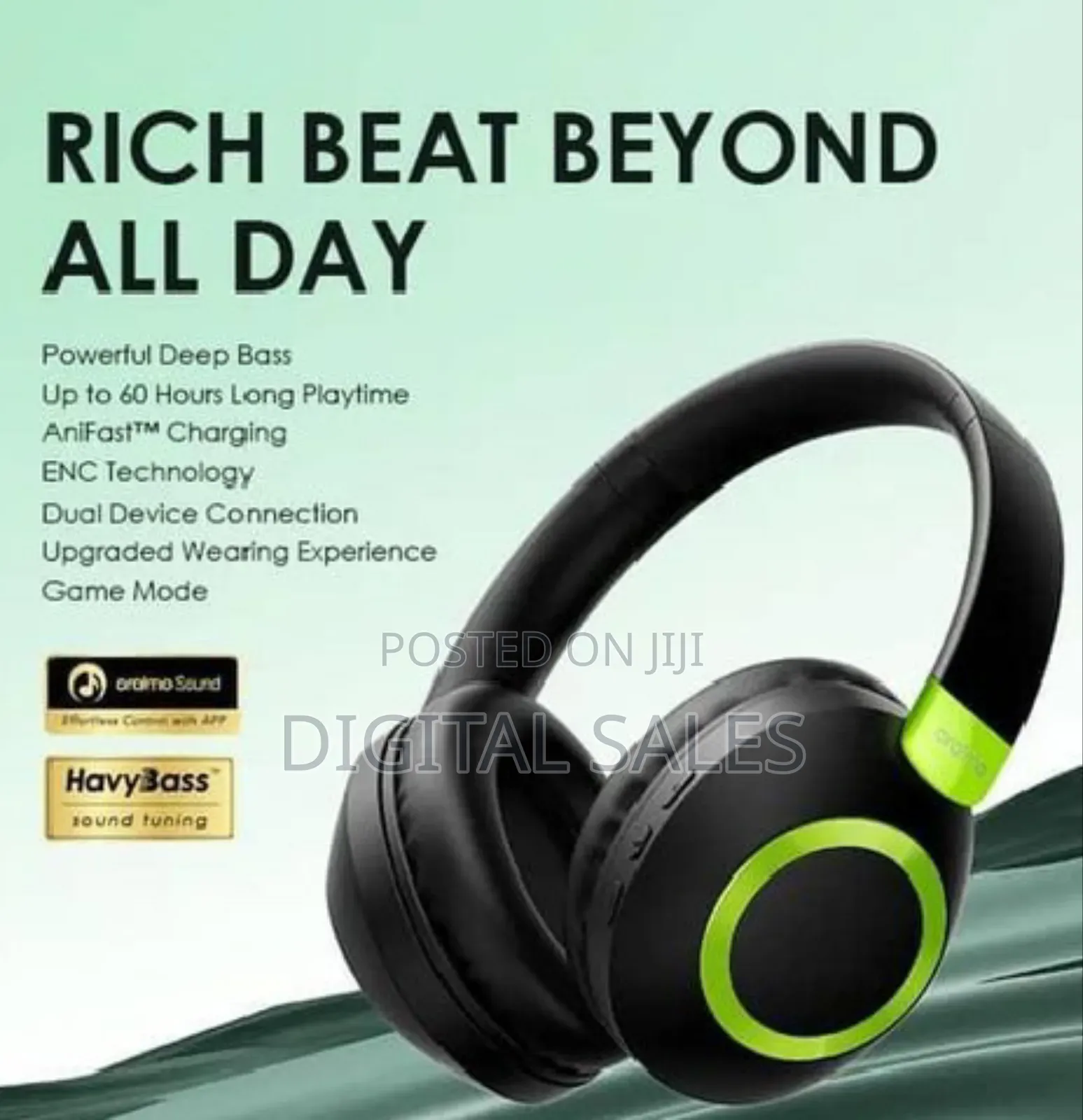 Oraimo Boompop 2 Powerful Deep Bass Wireless Headset