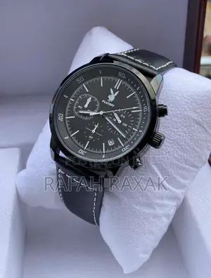 Black Men’S Black Top Brand Play Boy 3065 Quartz Watch