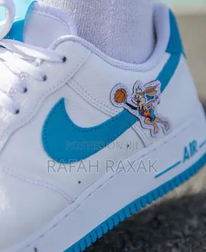 Original White/Blue Nike Air Force 1 Low Sneakers