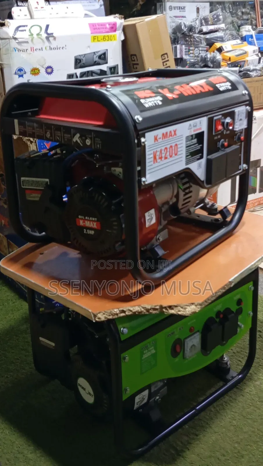 K-Max 850w Running 1000w Peak Gasoline Generator