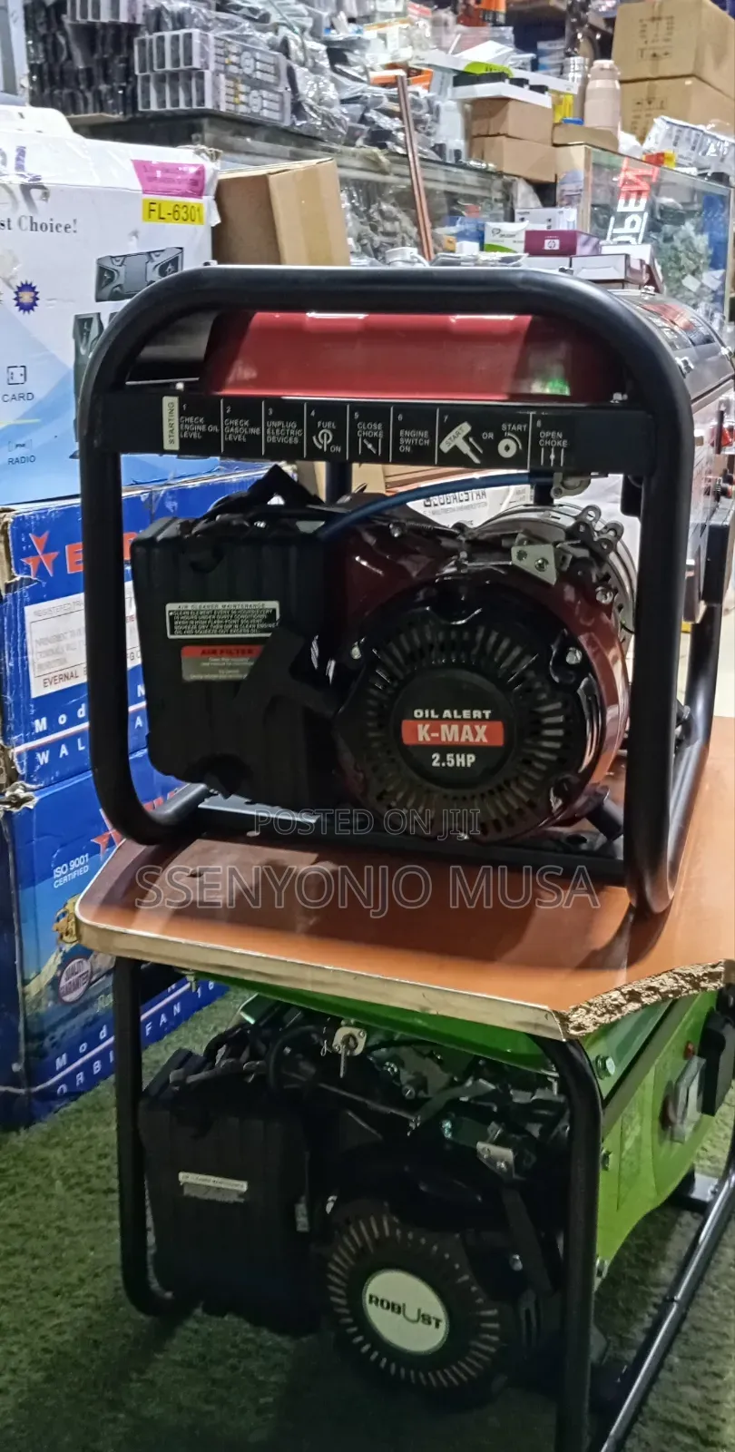 K-Max 850w Running 1000w Peak Gasoline Generator