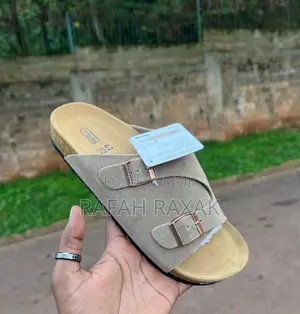 Original Birkenstock Boston Khaki Suede Sandals