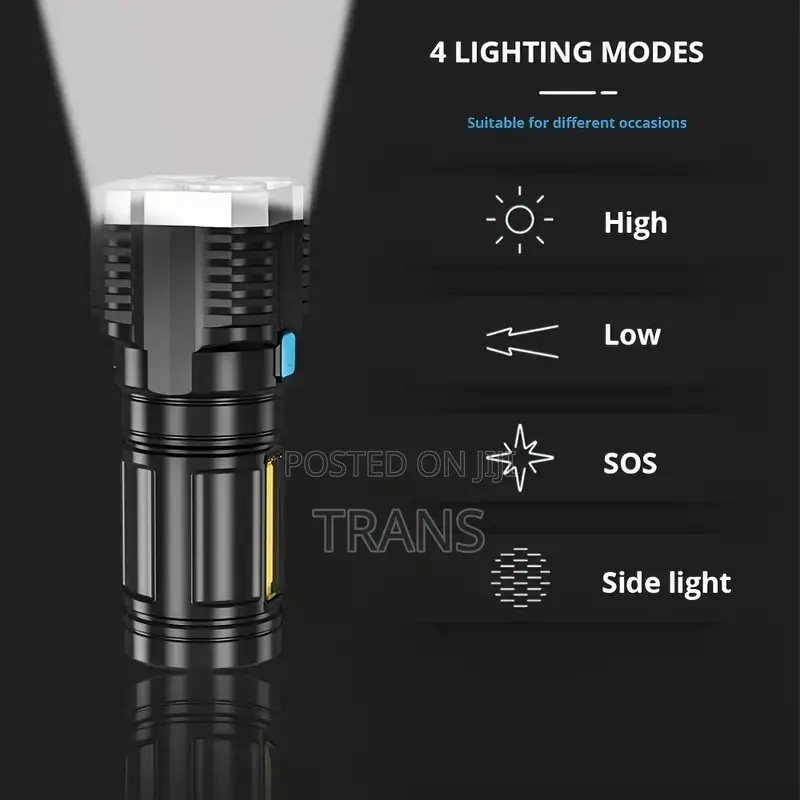 Rechargeable Bright High Power Led Flashlight Long-Lasting!
