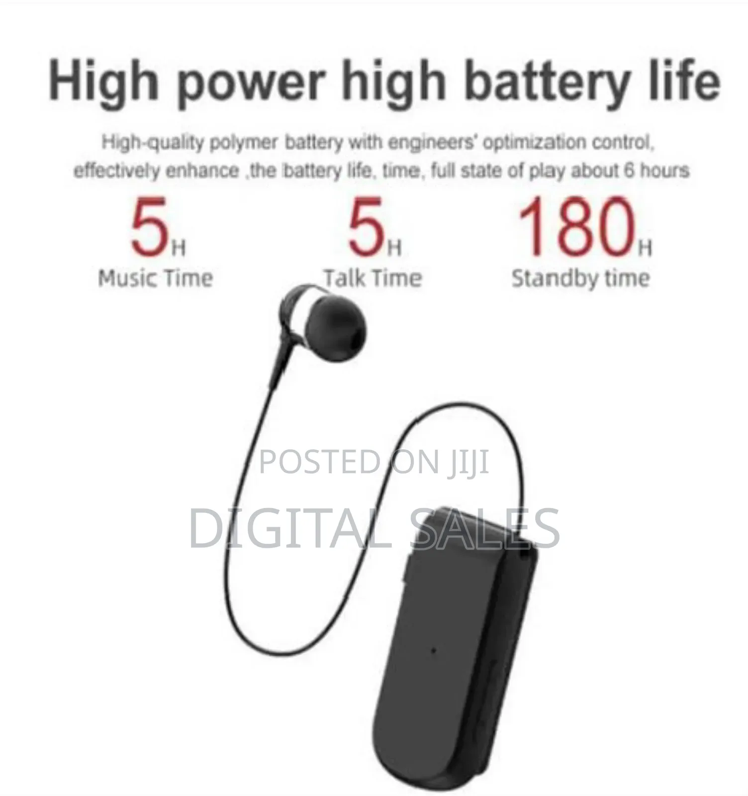Art Wireless Stereo Clip-on Headset, Bluetooth