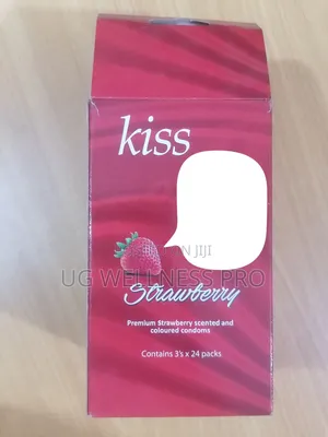 Kiss Condoms Strawberry Flavoured 24 Packs of 3s