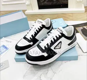 Original Men’S Black/White Prada Smart Casual Sneakers