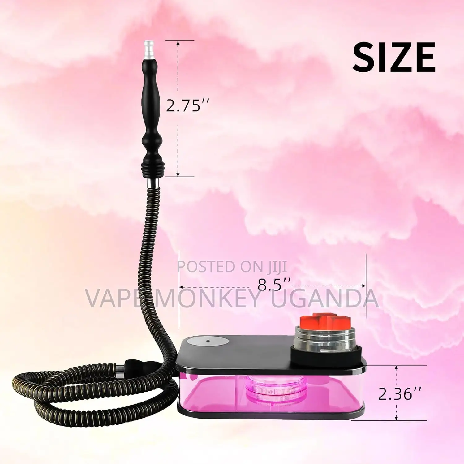Portable Travel Hookah Set Book Acrylic Hookah With Silicone