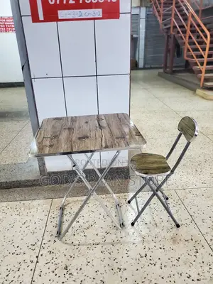 Reading Table With Foldable Legs and Chair