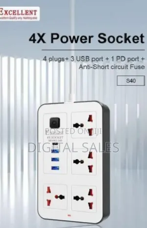 Excellent S40 Extension Cable 4 Sockets