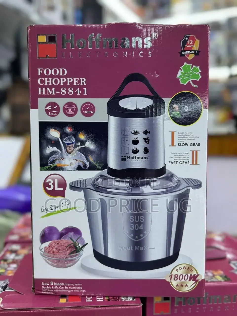 3 Litres Hoffmans Food Chopper
