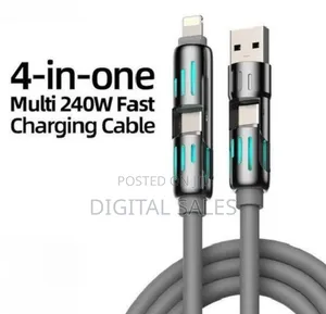 4 in 1 Blue Pc Sync and Charging 2 Meters Long Cable.