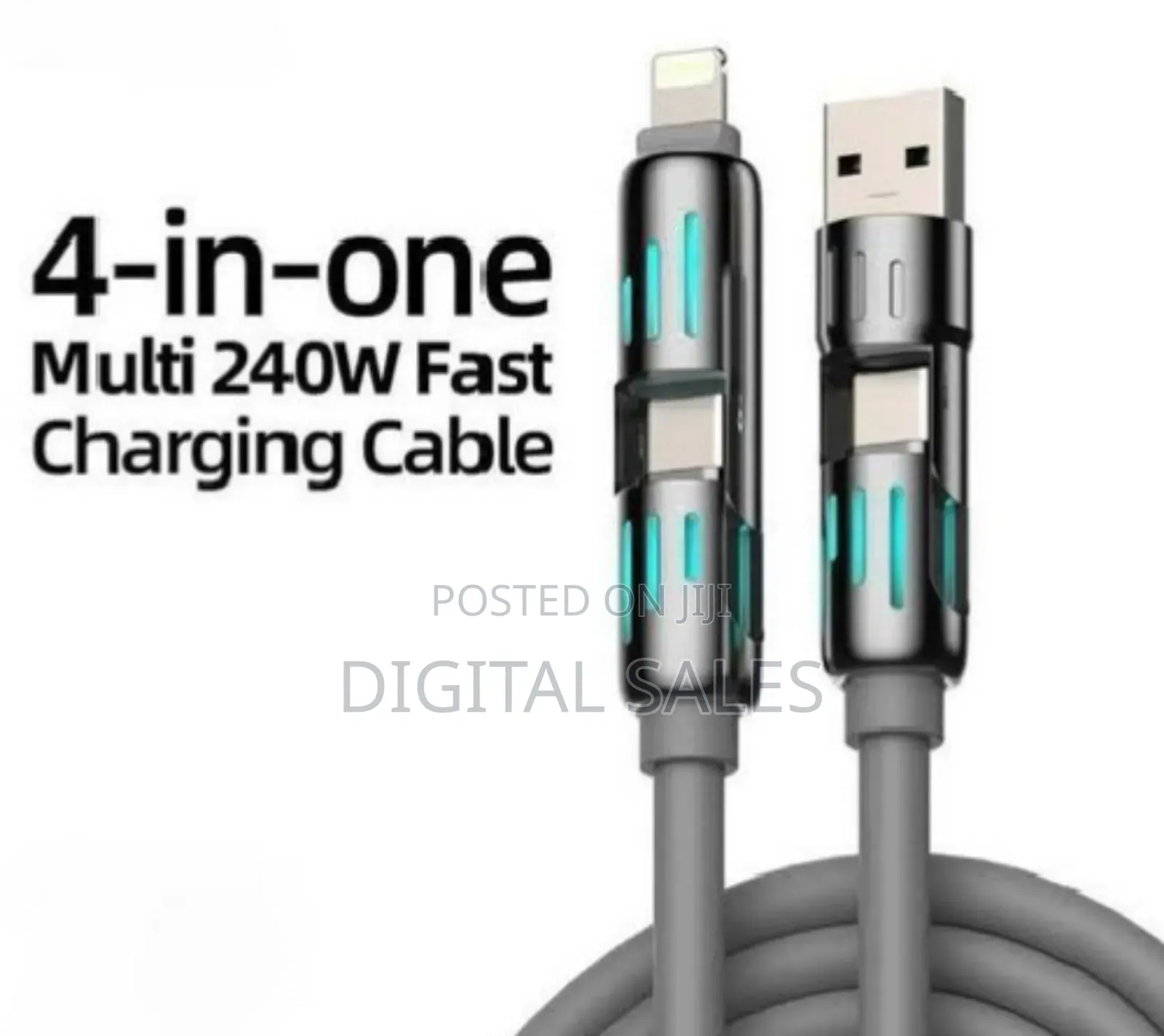 4 in 1 Blue Pc Sync and Charging 2 Meters Long Cable.