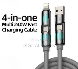 4 in 1 Blue Pc Sync and Charging 2 Meters Long Cable.