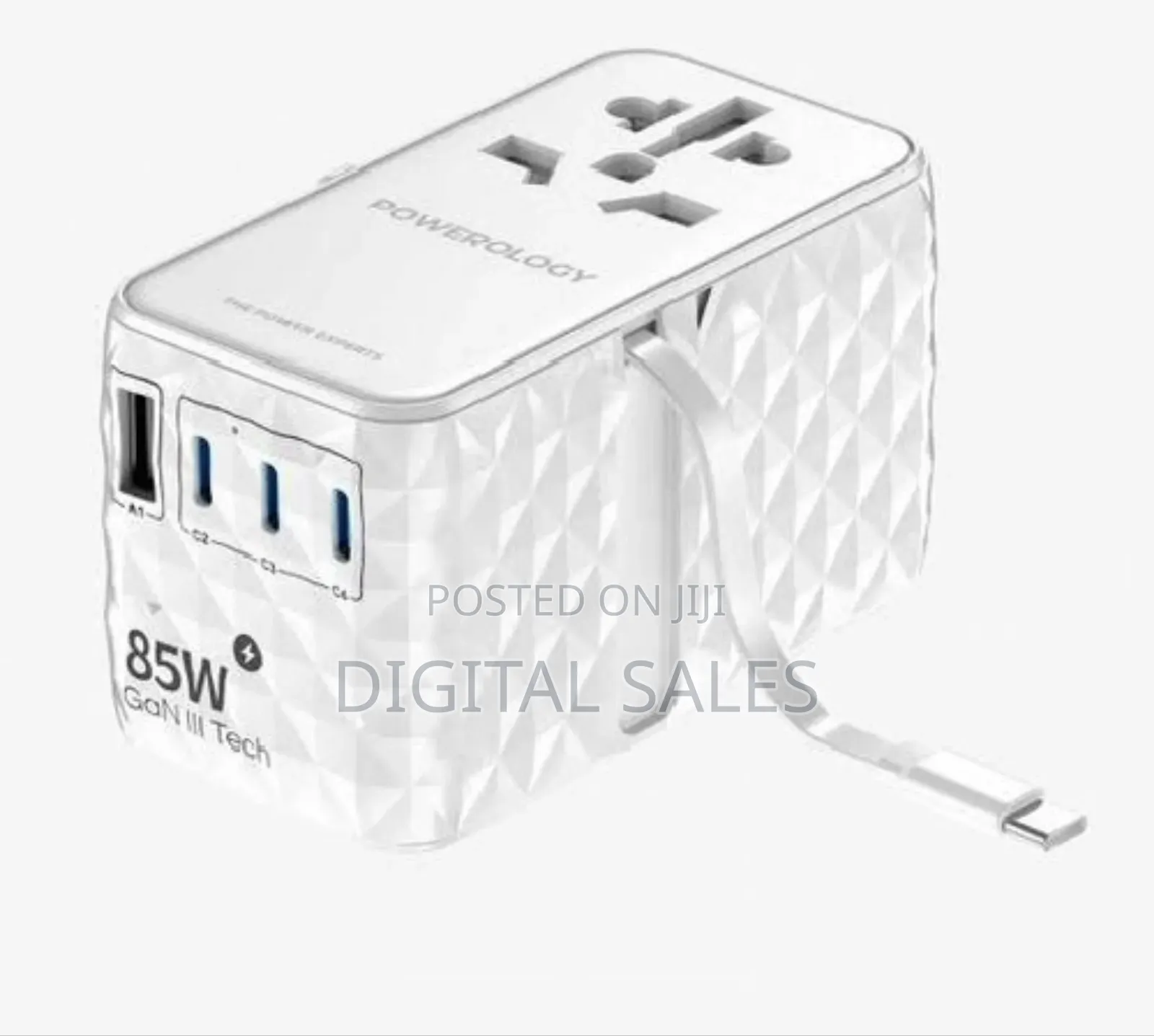 Powerology Universal Gan 85w Super Charger Type-C Cable