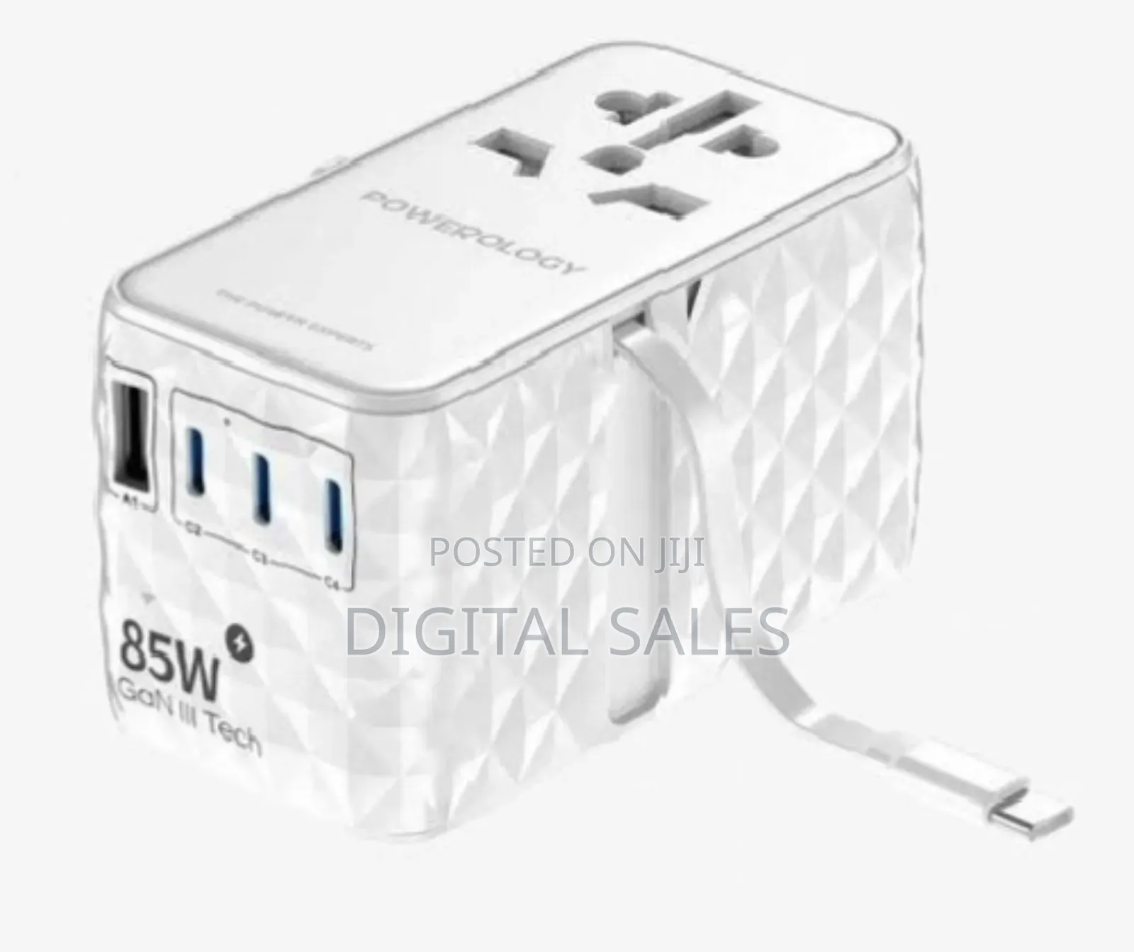 Powerology Universal Gan 85w Super Charger Type-C Cable