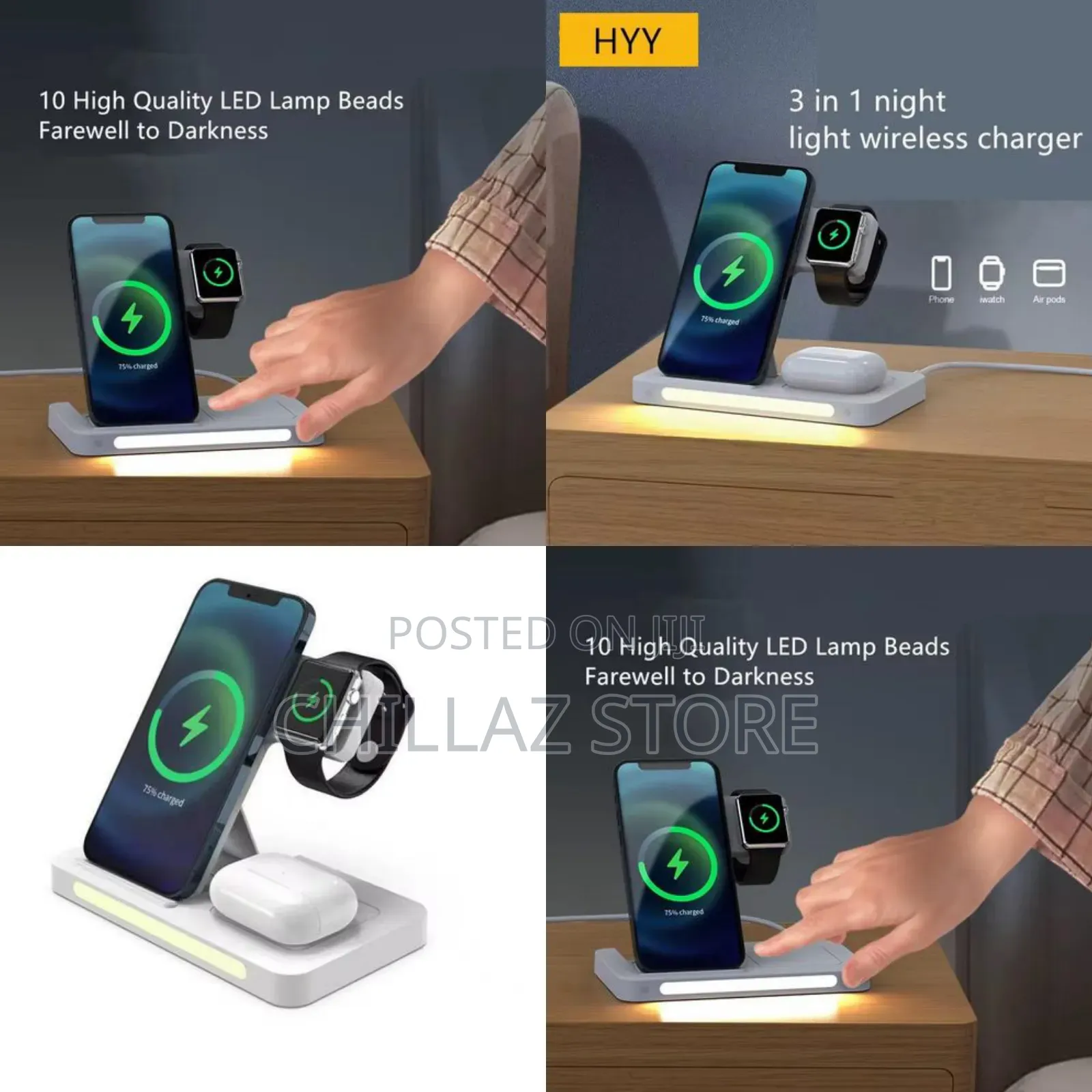 3 in 1 Stand Wireless Fast Charger.