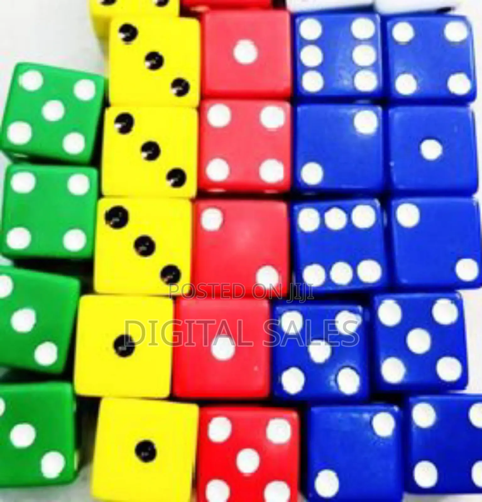 Game Colored Dice for Board Games - Multicolored