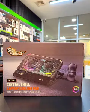 Porodo Gaming Crystal Shell Laptop Cooling Pad