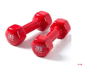A Pair of 2 Kg Vinyl Coated Dumbbells