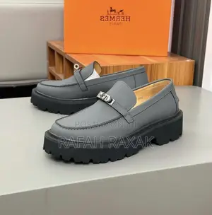 Original Classic Men’S Gray Hermes Luxury Loafers
