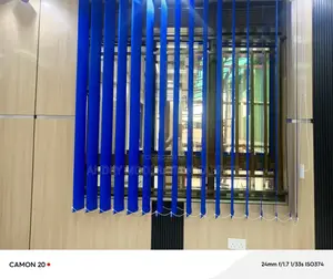 Royal Blue Office Blind Curtains