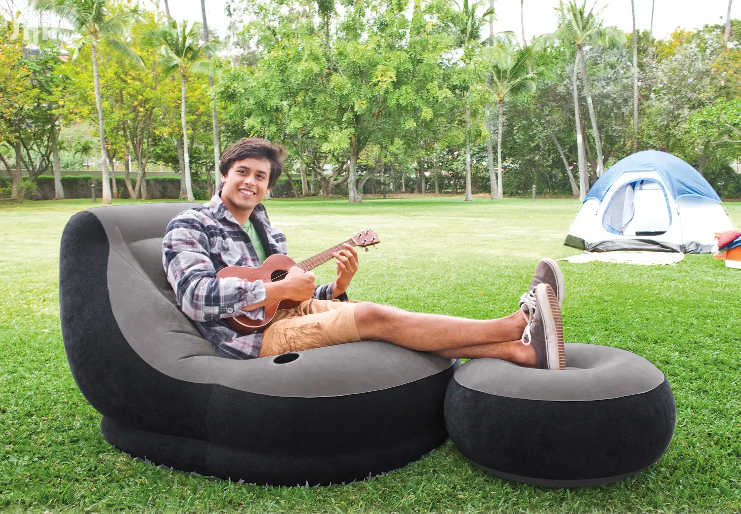 Itex Inflatable Ultra Lounge With Ottoman