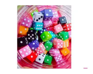 Game Coloured Dice With Dots for Boardgames