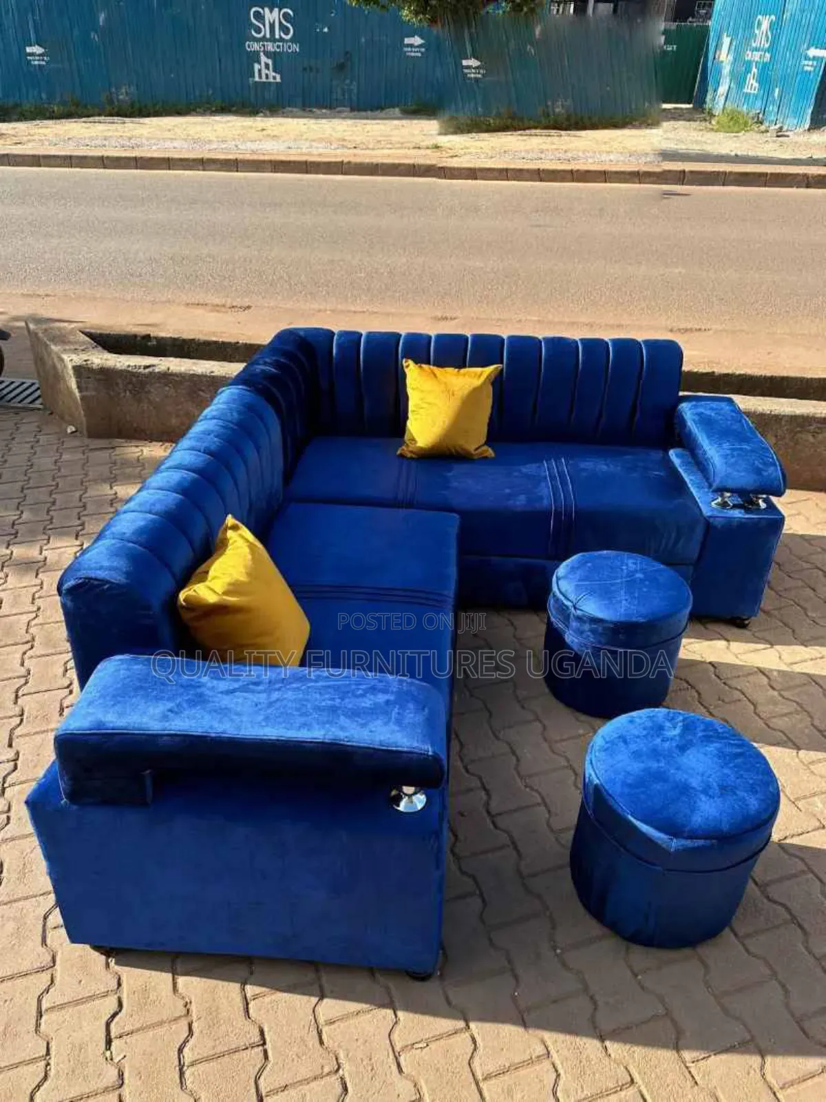 Deep Blue 5 Sitter Sofa Set
