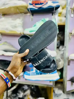 Balenciaga Black Slides Pair