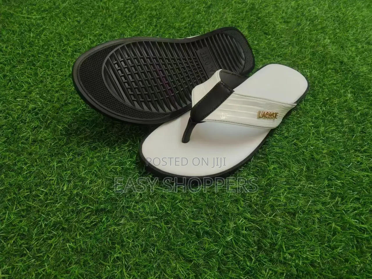 Lacoste Flip-Flops, a White Pair Sandals