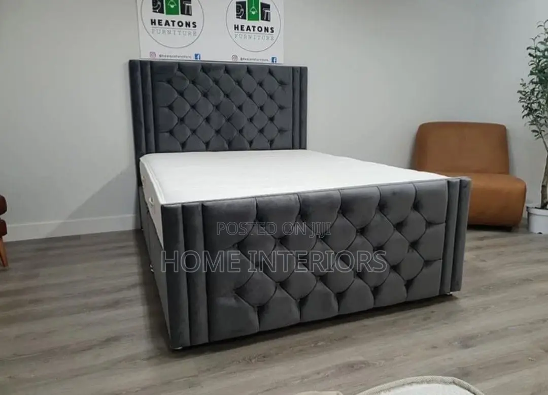 5 by 6 Bed Black Gray