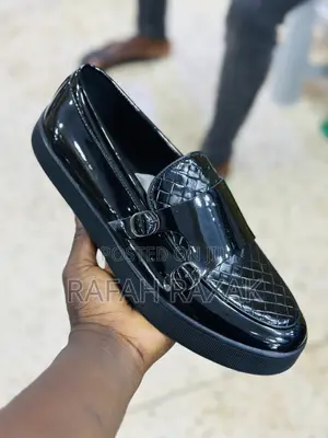 Men’S Classic Black Double Buckle Louis Vuitton Loafers