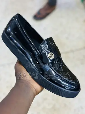 Men’S Triple Black Gucci Smart Casual Loafers