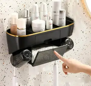 Mulity Functional Black Gold Toothbrush Holder