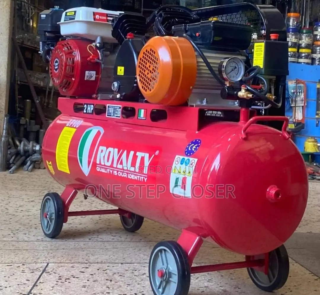 Bothe Fuel and Electric Air Compressor 100liters/ Multifunction