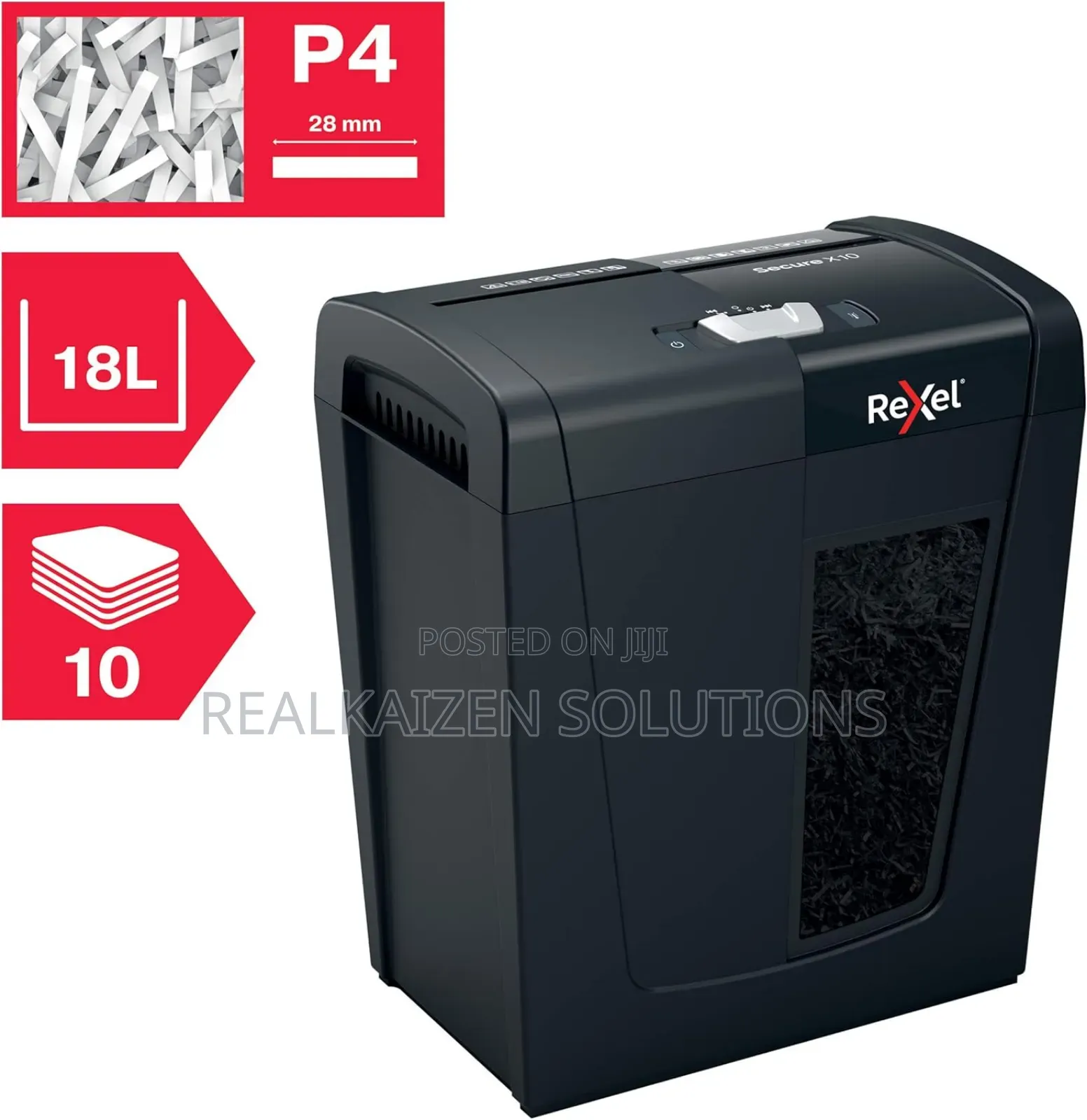 Rexel P4 Secure X10 Cross Cut Paper Shredder 10 Sheets