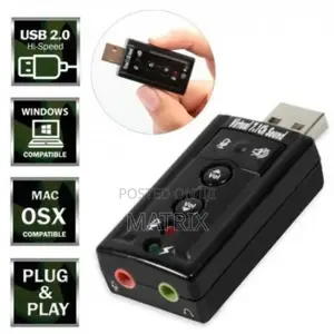Usb External Sound Card Audio Mini Adapter-Black